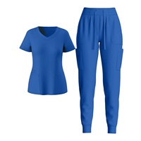 Ensembles de blouses d'hôpital unisexes en coton, blouses de salon de beauté écologiques, hauts à manches courtes, uniformes médicaux pour infirmières