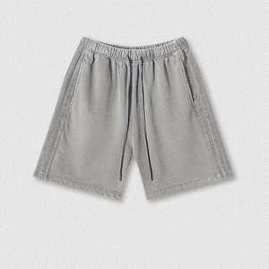 Personnaliser l'usine Hommes Hiver Respirant 100% Coton Short Set T-shirts Ras Du Cou Tee Shirt Survêtement OEM - Product Image 5