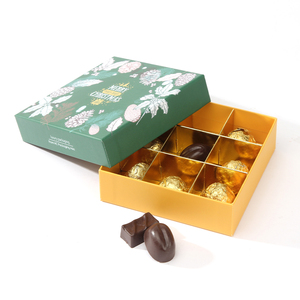 Customized Recyclable <strong>Chocolate</strong> Donut <strong>Rectangle</strong> Food Boxes Corrugated Gold Paper Lined <strong>Packaging</strong> Made with Recycled Materials - Product Image 1