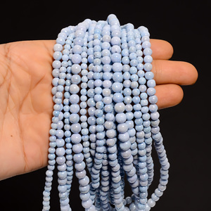 Coated <b>Blue</b> Quartz <b>Beads</b> <b>Blue</b> Quartz Round Shape Gemstone <b>Beads</b> Coated <b>Blue</b> Quartz Smooth <b>Beads</b> For Jewelry Making - Product Image 2