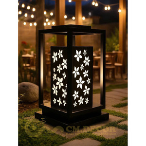 Luces de Jardín Solares con Diseño de Pétalos de Flores, LED Blanco Cálido, Cuerpo de Lámpara de Aluminio y Resina, RGB, IP65, 220V AC/DC - Product Image 1