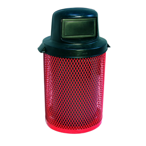 new design grid outdoor large modern trash can galvanized steel waste container bin recycling bin