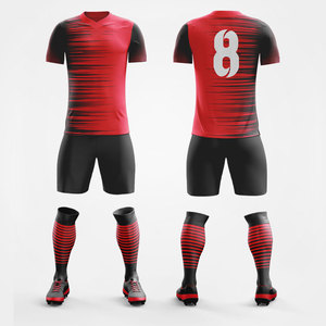 Maillot de football pour hommes de haute qualité haut de gamme tendance personnalisé noir vieil or-rouge sublimation vente en gros OEM/ODM maillot d'uniforme de football - Product Image 6