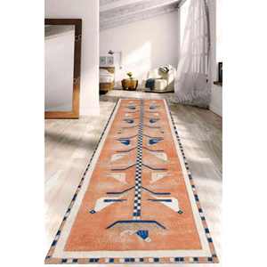 Bird Pattern Turkish <b>Rugs</b>, Printed <b>Rug</b>, Farmhouse Boho Decor, <b>Thick</b> Non Slip,Chenille <b>Rug</b> - Product Image 3