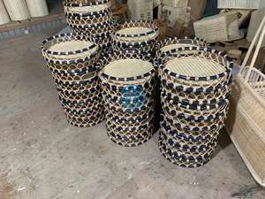 Bandeja de servicio de ratán tejida a mano de Vietnam, soporte de dos atados, organizador decorativo de mimbre Natural, venta al por mayor de Vietnam - Product Image 6