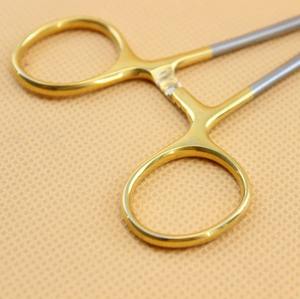 Portaagujas Dental Manual, 1 Pieza, Cabeza TC, Acero Inoxidable, Mango Chapado en Oro, Fórceps de Ortodoncia, Instrumento Quirúrgico, CE - Product Image 5