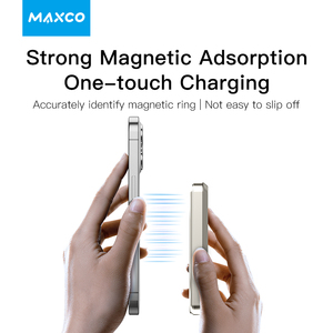 Maxco ที่ชาร์จไร้สายระบบแม่เหล็ก PD 20W 10000mAh สำหรับ <span class=keywords><strong>iPhone</strong></span> 12 13/13 <span class=keywords><strong>Pro</strong></span> <span class=keywords><strong>14</strong></span>/<span class=keywords><strong>14</strong></span> <span class=keywords><strong>Pro</strong></span> 15/15 <span class=keywords><strong>Pro</strong></span> 16/16 <span class=keywords><strong>PRO</strong></span> <span class=keywords><strong>MAX</strong></span> - Product Image 4