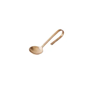 Premium quality Wholesale price Factory Direct Sales Custom Colorful Loop Brass Spoon For Kitchen Dinner table to serve sugar