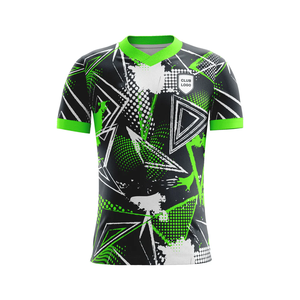 Maillot de football d'équipe à manches courtes personnalisé en gros d'usine 100% T-shirt de football de club de sublimation en polyester uniforme de football - Product Image 1