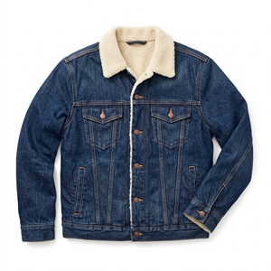 <b>Men's</b> Winter Solid Eco-Friendly Sherpa Lined Zippered Denim <b>Jacket</b> <b>Warm</b> Casual OEM ODM Wholesale Factory Custom Wash Low MOQ - Product Image 3