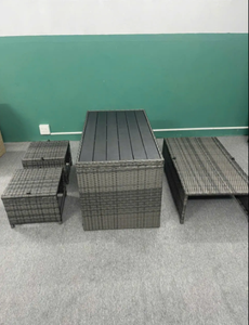 Vente en gros d'ensemble de terrasse extérieure 1table 1 banc 2 tabourets Tables et chaises d'extérieur Emballage en carton Ensemble de la Jamaïque en rotin fabriqué au Vietnam - Product Image 6