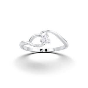 Bague de fantaisie moderne unisexe en F-G/VS diamant taille ronde cultivée en laboratoire de 0.04 carats sertie de broches en or massif 10K 14K 18K - Product Image 4