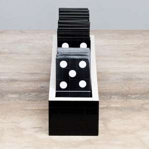 Jeu de dominos noirs, boîte cadeau unique, prix abordable, jeu d'intérieur pour enfants, jeu de pique-nique, fabrication sur mesure - Product Image 3