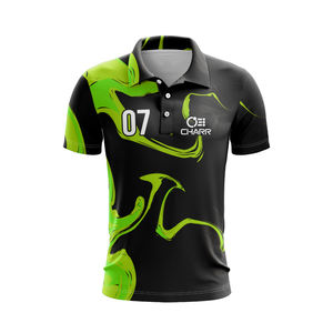 Polos de poliéster 100% para hombre al por mayor, camisas de polo sólidas de manga corta 220G ajustadas con logotipo personalizado y diseño transpirable - Product Image 1