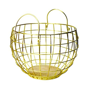 Fournisseur indien disponible au prix de gros Corbeille de fruits minimalisme en fil d'art en métal plaqué or pour la maison et l'hôtel - Product Image 1