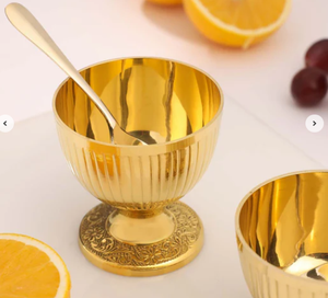 Juego de cucharas de 2 cuencos de helado de latón Premium - Product Image 4