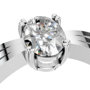 Vente en gros d'alliances religieuses en or massif 14 carats avec moissanite VVS, pour femmes, émeraude, taille ovale radiante, cadeau de mariage, bagues de fête - Product Image 5