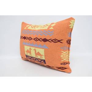 Almohada de lana geométrica Floral Vintage naranja 20x28 pulgadas estilo tradicional lavable Boho característica para uso doméstico - Product Image 4