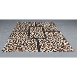 Premium Cowhide Patchwork Rug-<b>Large</b> Handmade <b>Plush</b> Carpet for Living Room and Bedroom - Product Image 4