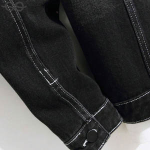 แจ็กเก็ตยีนส์สำหรับผู้ชาย, มาใหม่เสื้อแจ็กเก็ตแฟชั่นย้อนยุคผ้าฝ้ายแขนยาวซิปลายขวางไซส์ใหญ่พิเศษ - Product Image 6