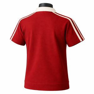 Camiseta Polo Roja Personalizada para Hombre, Cuello en Contraste, Ropa Deportiva Informal para Equipos, Fabricante Mayorista - Product Image 2
