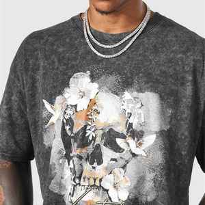 เสื้อยืดผู้ชาย acidwash เสื้อลำลองสไตล์พรีเมี่ยมผ้าฝ้าย100% ใส่สบายดีไซน์โดดเด่นเหมาะกับแฟชั่นฤดูร้อน - Product Image 3