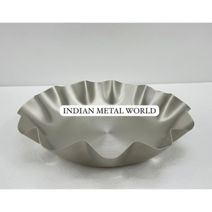 Unique Wavy <b>Edge</b> Stainless Steel <b>Metal</b> Chocolate Bowl Modern Home Decor Table Centerpiece Sweets Serving Bowl For Hotel Supply - Product Image 3