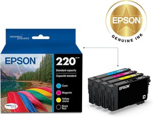 EPSON 220 DURABrite Ultra Tinta Capacidad Estándar Negro y Cartucho de Color Combo Pack () Funciona con el Trabajo DE LA Fuerza de Trabajo DE LA Mano DE LA Cabeza - Product Image 6