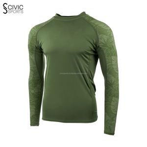 เสื้อแรชการ์ดแบบสีสำหรับผู้ใหญ่ผ้าโพลีเอสเตอร์ชุดป้องกันผดผื่นออกแบบโลโก้ได้ตามต้องการ - Product Image 2