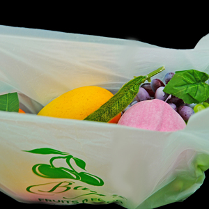 OEM/ODM Wholesale Recyclable PLA T-shirt Bag 100% Compostable Vest Handle Gravure Printed <b>Fruits</b> Food Packaging <b>Roll</b> - Product Image 6