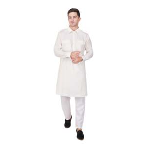 Conjunto de Kurta y Pijama Pathani de Algodón Étnico Tradicional para Hombre, Estilo Pakistaní - PARTMENPATHANI001 - Product Image 1