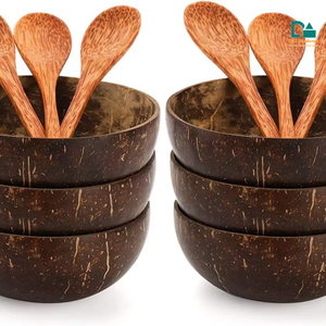 ชุดชามกะลามะพร้าวสลักลายรักษ์โลก พร้อมช้อนไม้ไผ่ ปลอดภัยต่ออาหาร ยั่งยืน ขายส่ง EU B2B - Product Image 3