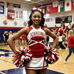 Uniforme de danse de pom-pom girls Top Quality Women Cheer-leading Uniform for Dance Performance Cricket Football Uniform - Product Image 3