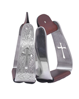 Étriers en aluminium confortables de haute qualité avec harnais en cuir avec boulon à écrou en fer pour produits équestres
