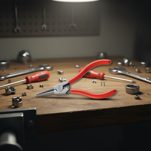 Pince à bec droit USAG de haute qualité pour la pose sécurisée de circlips externes avec poignée en plastique - Product Image 2