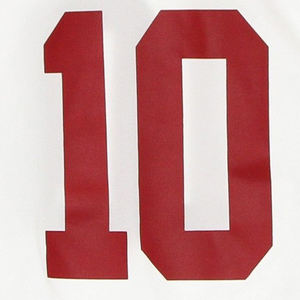 Maillot de football américain personnalisé blanc et rouge à col en V, manches courtes, en maille respirante, uniforme d'équipe, vêtements de sport - Product Image 6