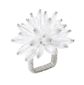 Rond de serviette fleur cristal de meilleure qualité décoration de table de mariage et de noël - Product Image 1