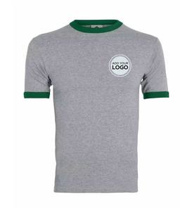 Unisex Jersey Ringer 100% algodón manga corta Camisetas cuello redondo para Mujeres Hombres Unisex camiseta lisa Camisetas Básicas Camiseta - Product Image 1