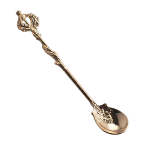 Cuillère finie classique poignée de concepteur de luxe cuillère à café à thé cuillère à dîner en acier inoxydable miroir pour couverts à café et à thé - Product Image 1