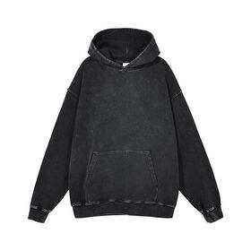 OEM personnalisé unisexe sweats à capuche sans poches double en ligne sweat à capuche femmes français éponge poids lourd hommes sweats à capuche surdimensionnés - Product Image 2