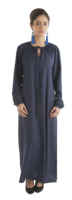 Abaya élégante et écologique pour femmes, belle, simple et modeste, à manches ragline, vêtements traditionnels musulmans, à nouer avec cordon de serrage, pour femmes