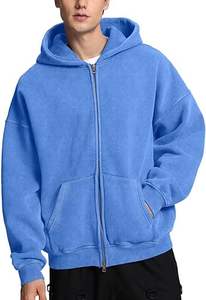 เสื้อฮู้ดซักกรดลำลองสำหรับผู้ชาย, เสื้อฮู้ดซักกรดลำลองสีทึบเสื้อผ้าแฟชั่นเข้ารูปซักกรด - Product Image 5