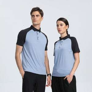 Nouveau T-shirt polo vierge avec logo brodé personnalisé Plain 85% Nylon 5% Spandex Unisexe Color Block pour T-shirt de golf souple pour hommes - Product Image 1