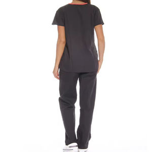 Logo personnalisé hijab uniforme d'hôpital respirant professionnel hijab pour femmes uniforme d'hôpital ensemble de vêtements de travail avec pantalon tunique et écharpe - Product Image 3