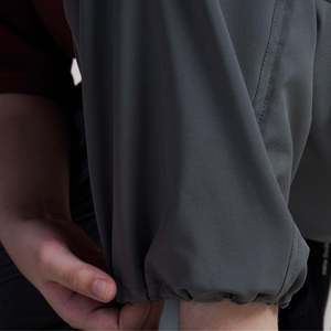 Pantalones Cargo de Cintura Alta para Mujer, Talla XL, Gris Claro, Lona Transpirable, Corte Holgado, Cintura Elástica, Diseño de Pierna Ancha, Coloridos y Arrugados - Product Image 5