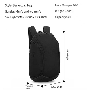Mochila Deportiva de Baloncesto de Nailon y Poliéster, Bolsa de Gimnasio de Gran Capacidad, para Zapatos, Viajes, Aire Libre, Duradera, para Uso Diario, BB-0078 - Product Image 4