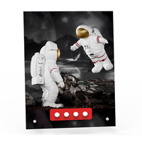 Cadeaux de Noël personnalisés en usine support de bureau pour notes de musique support de cadre photo acrylique sonore support d'enregistrement vocal support d'image debout