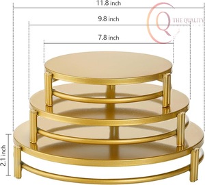 Base para Pastel de Metal Premium con Acabado Elegante para Bodas, Fiestas y Exhibición de Postres, Diseño Elegante y Duradero para Uso en el Hogar y Panaderías - Product Image 1