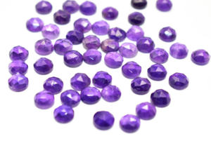 Eye Clean Rose Cut Purple Amethyst Faceted Loose Gemstone Checker cut Amethyst natural Disponible en tamaño de 3 MM a 20 MM - Product Image 3