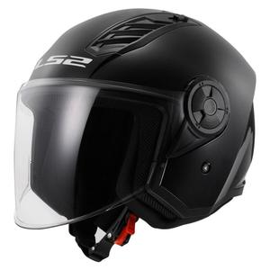 Casco de Motocicleta Abierto LS2 AIRFLOW II, Material ABS Negro, Cierre de Liberación Rápida, Visera Abatible para <span class=keywords><strong>Motocross</strong></span> - Product Image 1